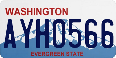 WA license plate AYH0566