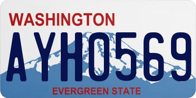 WA license plate AYH0569