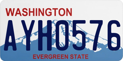 WA license plate AYH0576