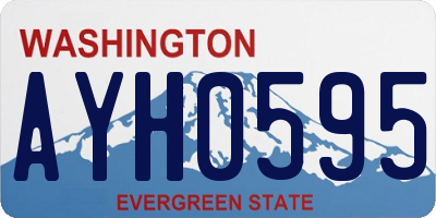 WA license plate AYH0595
