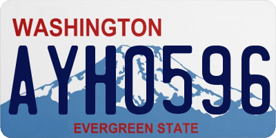 WA license plate AYH0596