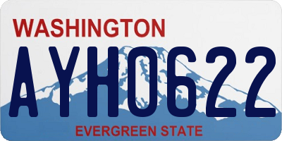 WA license plate AYH0622