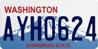 WA license plate AYH0624