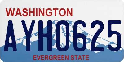 WA license plate AYH0625