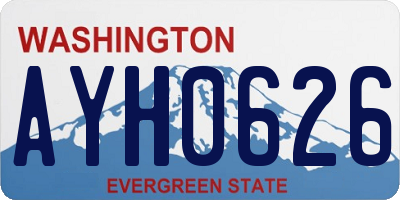 WA license plate AYH0626