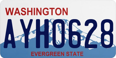 WA license plate AYH0628