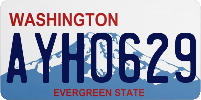 WA license plate AYH0629