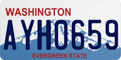 WA license plate AYH0659