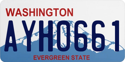 WA license plate AYH0661