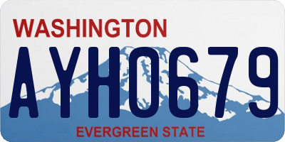 WA license plate AYH0679
