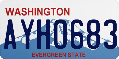 WA license plate AYH0683