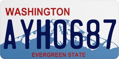 WA license plate AYH0687