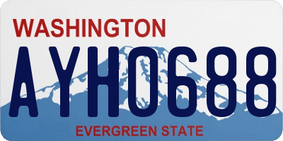 WA license plate AYH0688
