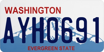 WA license plate AYH0691