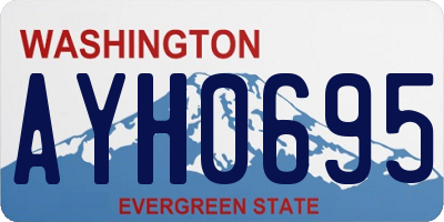 WA license plate AYH0695