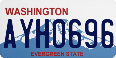 WA license plate AYH0696