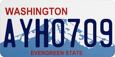 WA license plate AYH0709