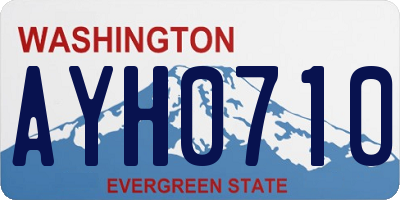 WA license plate AYH0710