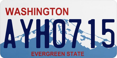 WA license plate AYH0715