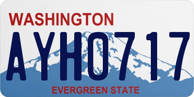 WA license plate AYH0717