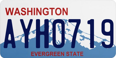 WA license plate AYH0719