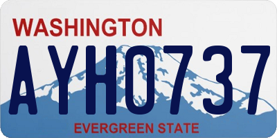 WA license plate AYH0737