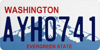 WA license plate AYH0741