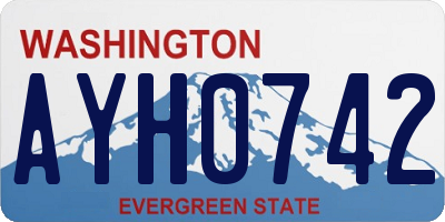 WA license plate AYH0742