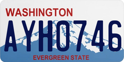 WA license plate AYH0746