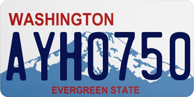 WA license plate AYH0750