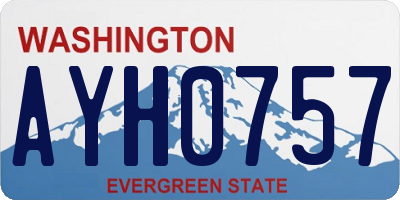 WA license plate AYH0757