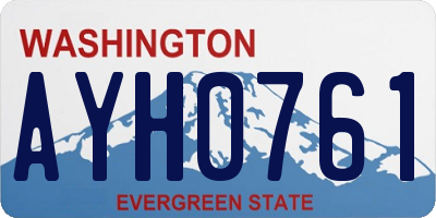 WA license plate AYH0761