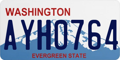 WA license plate AYH0764