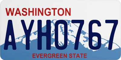 WA license plate AYH0767