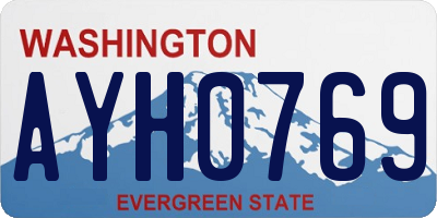 WA license plate AYH0769