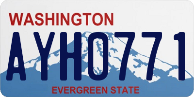 WA license plate AYH0771
