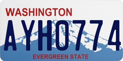 WA license plate AYH0774