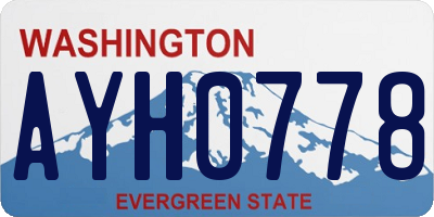 WA license plate AYH0778