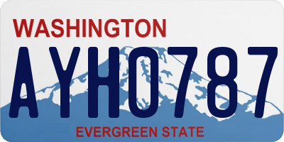 WA license plate AYH0787