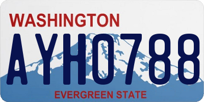 WA license plate AYH0788