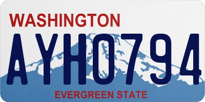 WA license plate AYH0794