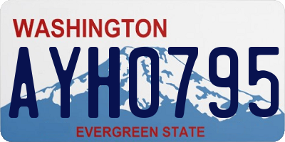 WA license plate AYH0795