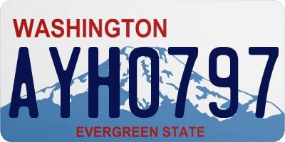 WA license plate AYH0797