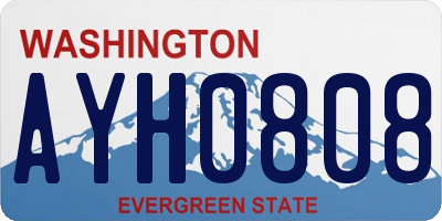 WA license plate AYH0808