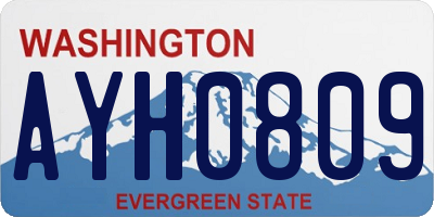 WA license plate AYH0809