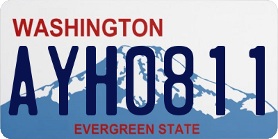 WA license plate AYH0811