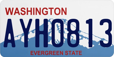 WA license plate AYH0813