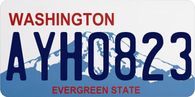 WA license plate AYH0823