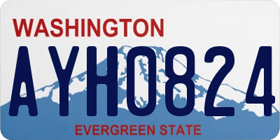 WA license plate AYH0824