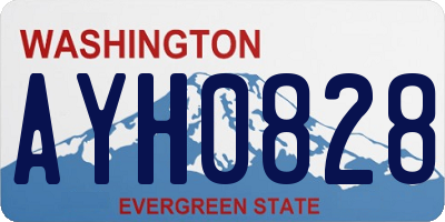 WA license plate AYH0828